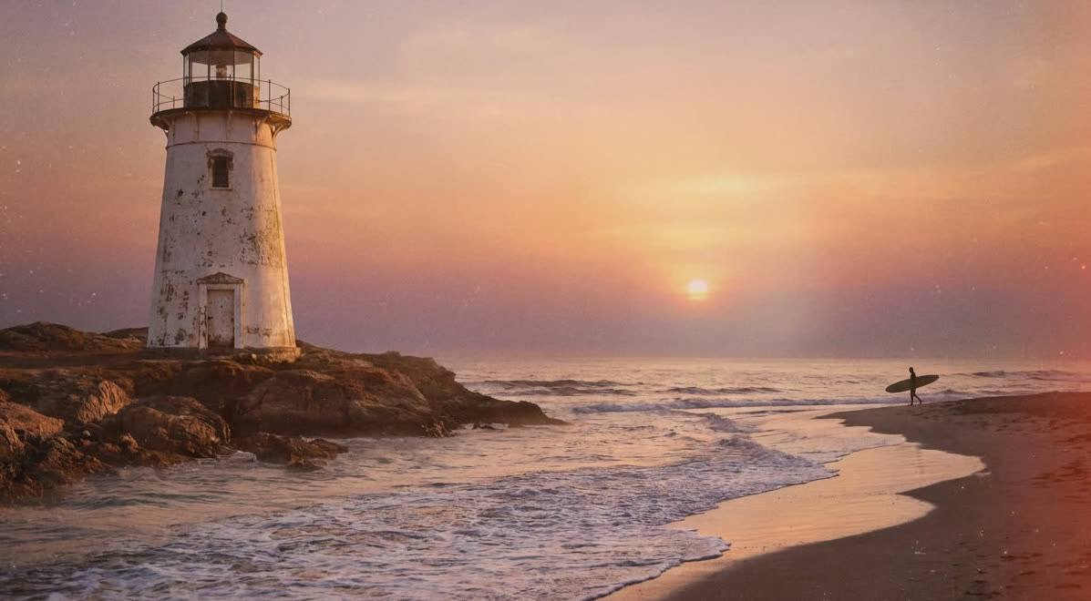 the shore.